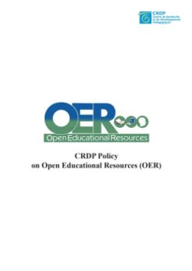 CRDP Policy on Open Educational Resources
